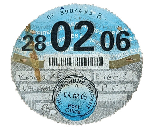 Vintage original tax disc - tax,
