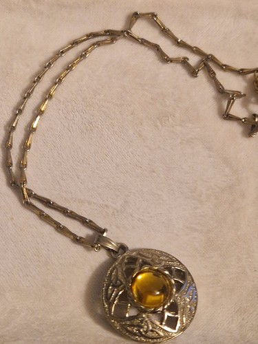 Celtic silver tone necklace - celtic, &