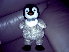 Build a Bear Workshop Happy Feet  16" Penguin light up bow tie