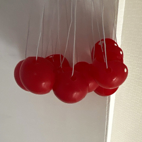 Red plastic noses on - plastic,