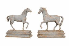 Garden figure pair sculpture