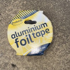 ProSolve Aluminium Foil Tape Rolls Heat Insulation Duct Self Adhesive 100mm x45m