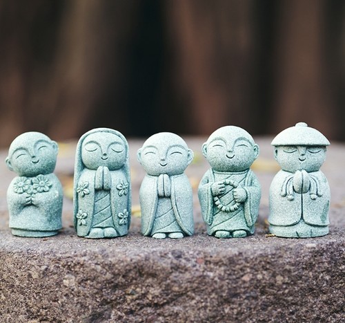 Set jizo statue - jizo, buddha