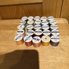 25 Vintage Dewhurst Plastic Reels Bobbins Sylko  Cotton Thread 100yd 