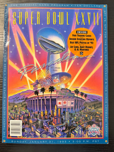 Super bowl xxvii program - bowl,