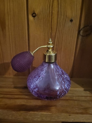 Vintage purple glass perfume - glass,