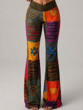 Boho Patchwork Flare Pants