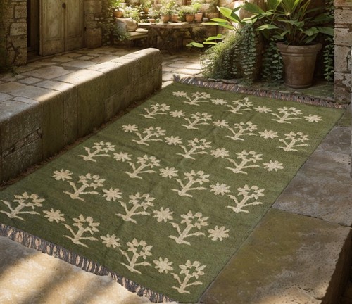 Boho kilim rug handmade wool - kilim,