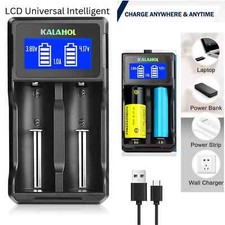 2 Slot Fast Battery Charger / Rechargeable AA AAA C Battery UK