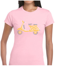 MOPED SCOOTER LADIES T SHIRT