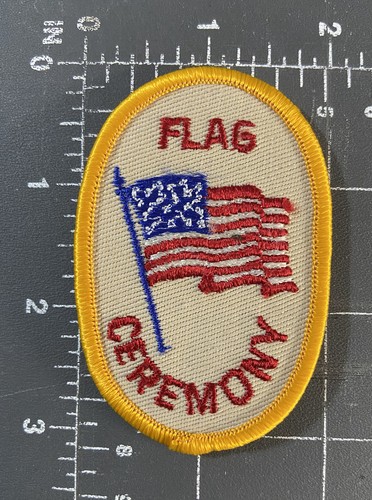Vintage flag ceremony patch - vintage,