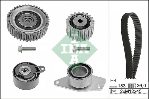 New timing belt - set, for