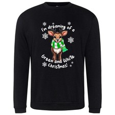 Childrens Celts Reindeer Sweatshirt School Party Jumper Unofficial Kids
