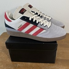 Adidas Busenitz Grey Red Black Suede Skateboarding Shoe - Size 9
