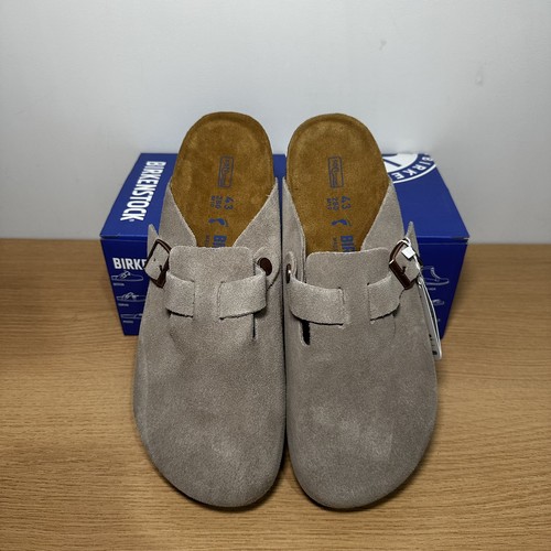 Birkenstock boston grey suede - birkenstock,