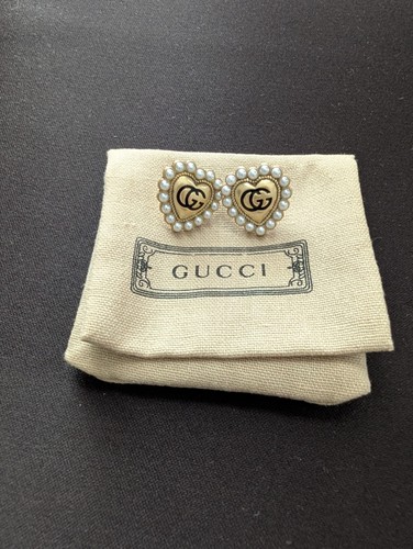 Authentic gucci heart earrings - gucci,