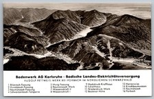 Rudolf Fettweis-Werk Forbach Northern Black Forest Aerial Map Postcard