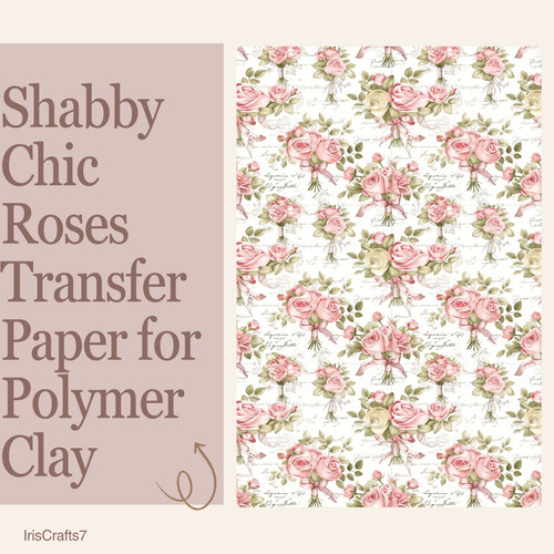 Shabby chic roses transfer - roses,