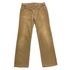 Vintage Levi's 515 Corduroy Jeans Beige Mens 34W 31L Bootcut Leg 80s Black Tab