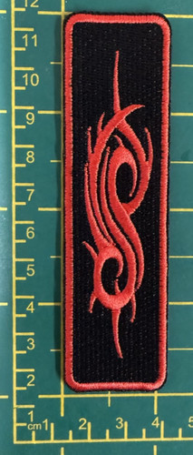 Slipknot sigil tribal - red, on
