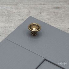 Antique Brass Cabinet Knob Traditional Round Gold Pull Kitchen Drawers & Doors