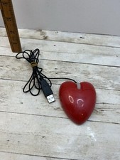 Red Love Heart Shaped Vintage Optical Mouse Novelty Free Postage