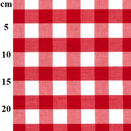 Red white gingham check - &,