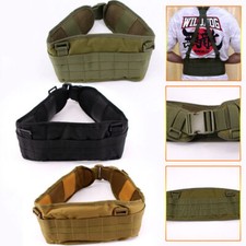 UK FOR Tactical Military Molle Waist Belt Padded Battle Combat Belt W/Suspender