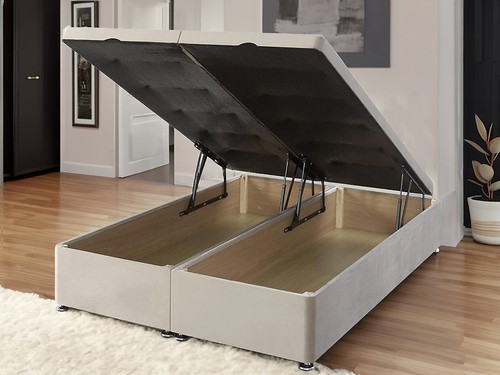 Plush velvet ottoman - plush,