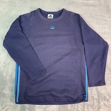 Adidas Mens XL Jumper Vintage 90s Retro Sweater Pullover 3 Stripe Distressed