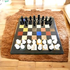 Square Marble Chess Set With
