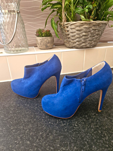 Red herring blue suede - suede, ankle