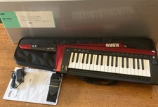 KORG RK-100S Keytar Red Keyboard Synthesiser MIDI VGC Boxed With Carry case