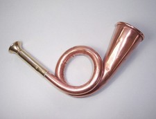 Vintage Small COPPER & BRASS Curly HUNTING HORN Bugle