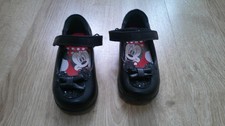 Girls Black Minnie Mouse School Shoes, Size 6
