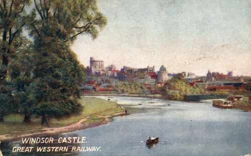 Gwr postcard coloured - postcard, views