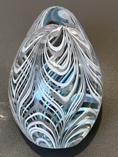 Art Glass Paper Weight Egg