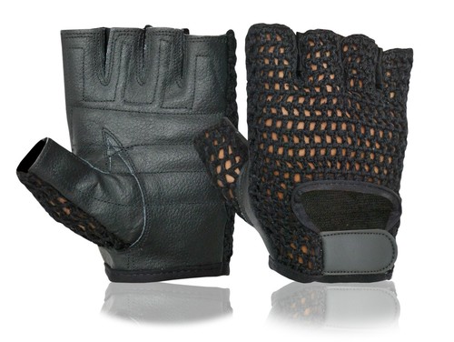 Leather weight lifting gloves - weight,