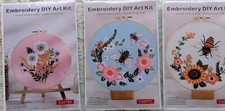 3 x Embroidery kits flowers