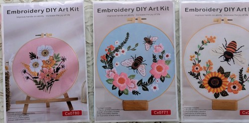 Embroidery kits flowers - 3,