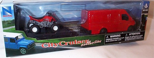 Red renault van - renault, bike