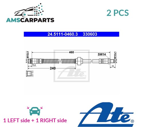 Brake hose line - line, front