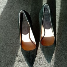 Black Suede High Heel Shoes By Top Shop Size7/40,  4inch Heel.Good Condition.