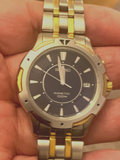 (great nick ) Men's Seiko 5M42-0H19 Kinetic Indicator Sports Watch