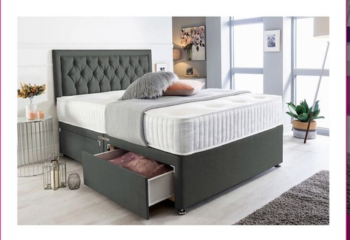 4ft6 divan double - , bed