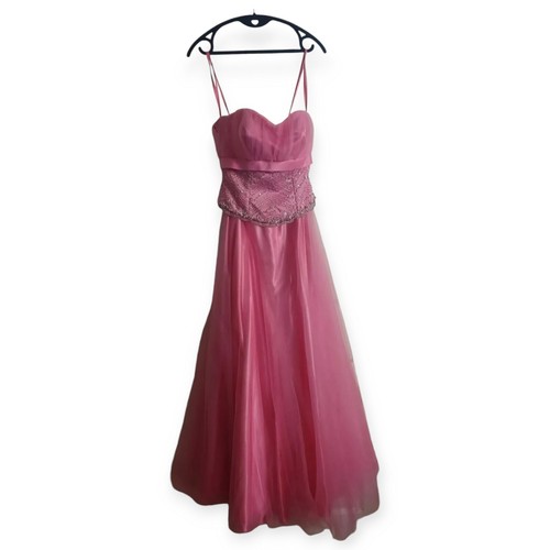Pink beaded bodice tulle skirt - pink,