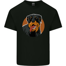 A Happy Rottweiler Dog Mens Light Cotton T-Shirt
