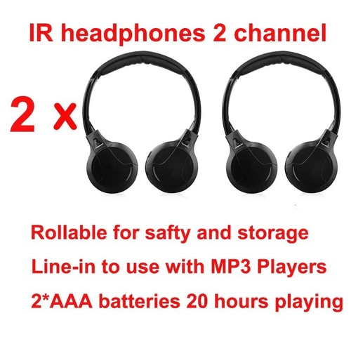 Infrared stereo headphones - infrared,