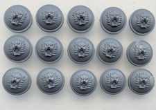 WFB The Old World, 15 Plastic Round Empire Shields, Lion Design, See Description