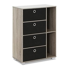Furinno Multipurpose Storage Cabinet With 4 Bin-Type Drawers